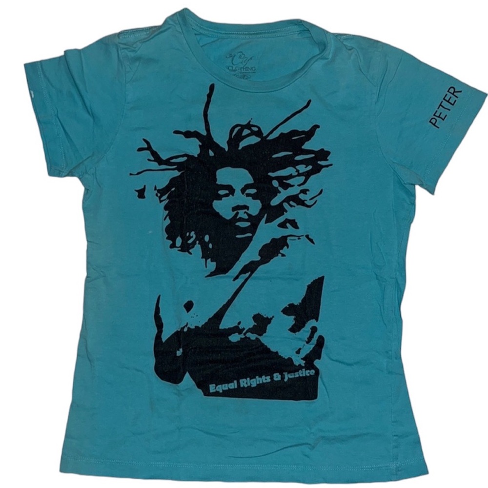 Vintage Peter Tosh Turquoise Revolutionary T-Shirt| Size L